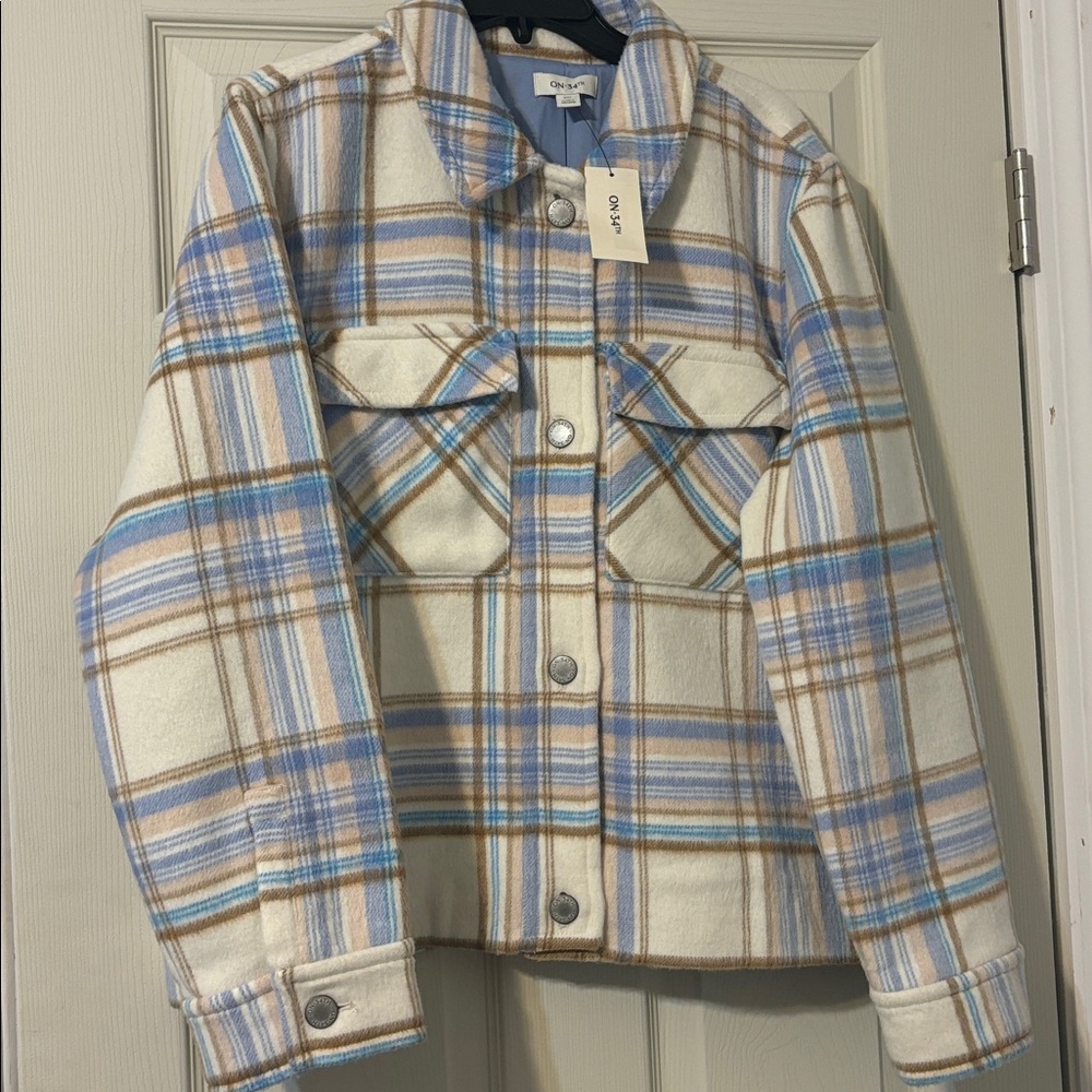 Women Alabaster Combo Plaid Jacket Blazer On 34th Size XX Large New With Tag